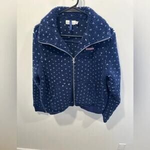 Vineyard Vines Navy Blue Fleece Jacket